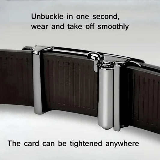 Men's Belt with Automatic Buckle – Premium PU Leather