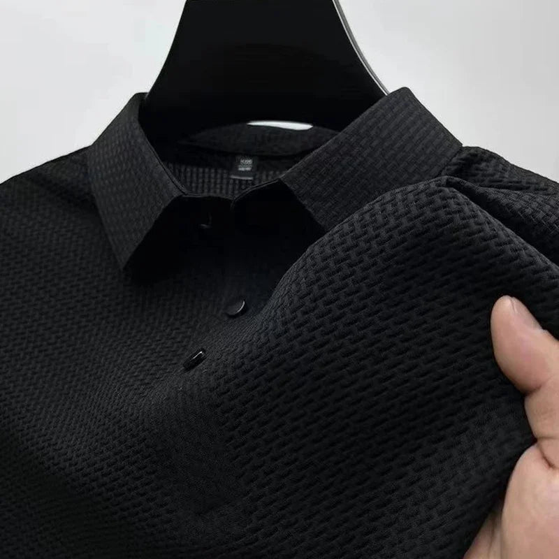 Short-Sleeve Business Casual Polo – Breathable Summer