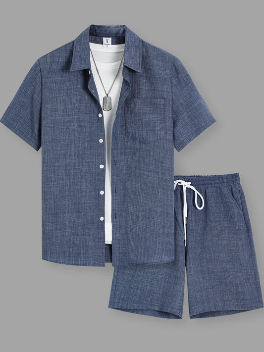 Linen and Cotton Summer Set – Shirt + Shorts