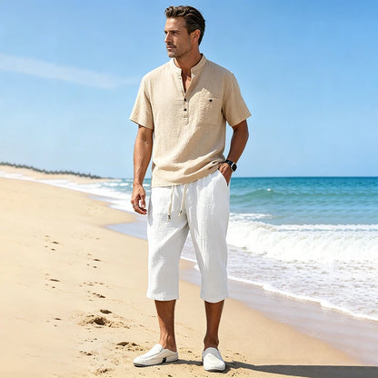 Men's Linen Capri Pants – Lightweight and Cool for Summer