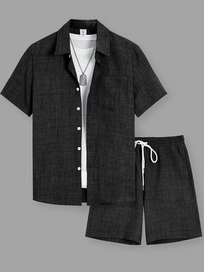 Linen and Cotton Summer Set – Shirt + Shorts