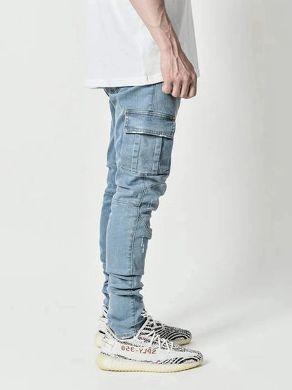 Multi-Pocket Cargo Jeans – Urban Style