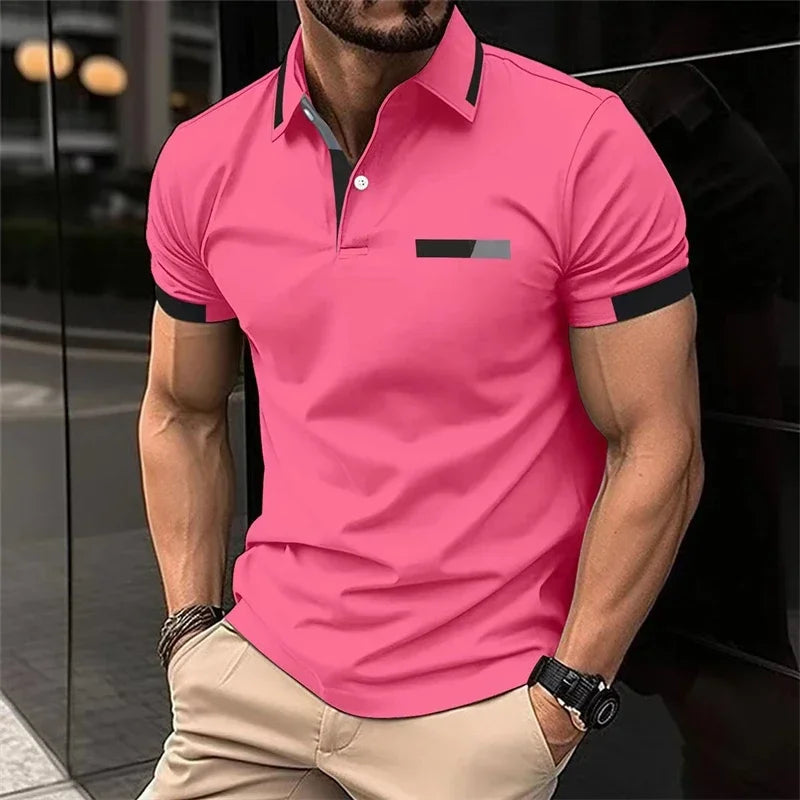 Performance Slim-Fit Polo – Stretch Comfort for Gym & Everyday