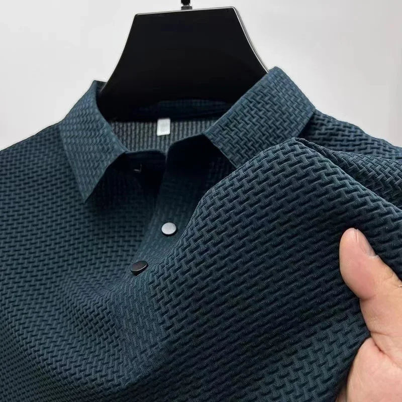 Short-Sleeve Business Casual Polo – Breathable Summer