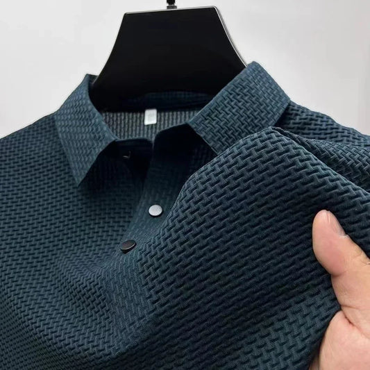 Short-Sleeve Business Casual Polo – Breathable Summer