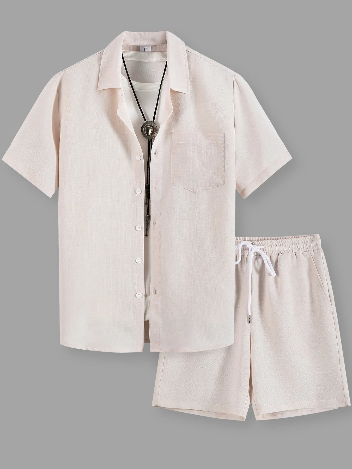 Linen and Cotton Summer Set – Shirt + Shorts
