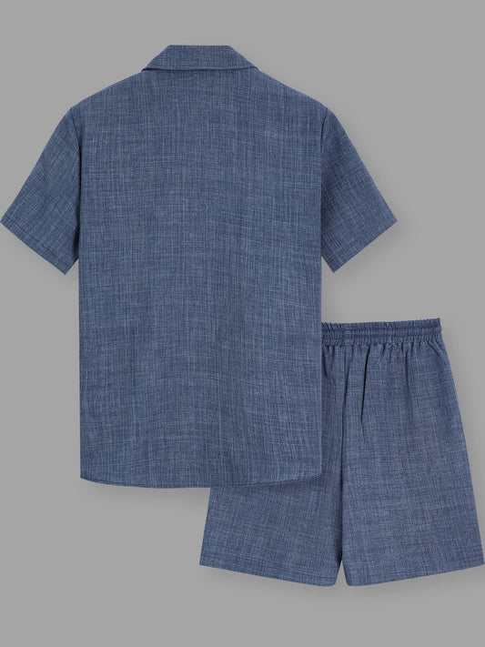 Linen and Cotton Summer Set – Shirt + Shorts