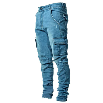Multi-Pocket Cargo Jeans – Urban Style