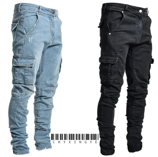 Multi-Pocket Cargo Jeans – Urban Style
