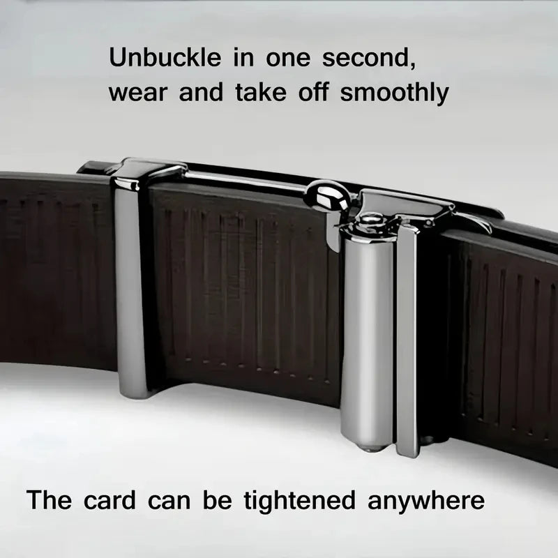 Men's Belt with Automatic Buckle – Premium PU Leather