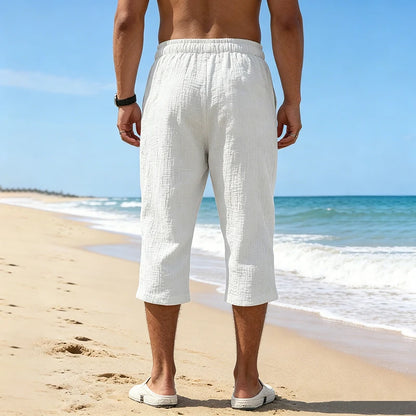 Men's Linen Capri Pants – Lightweight and Cool for Summer