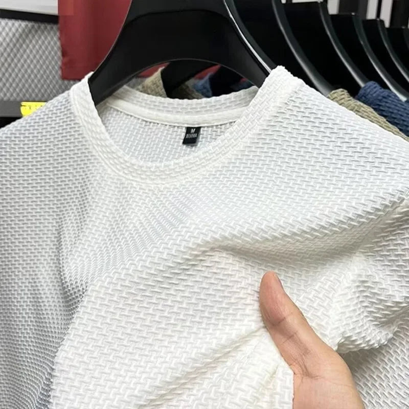 Men's Ice Silk T-Shirt – Cool-Touch, Ultralight for Summer