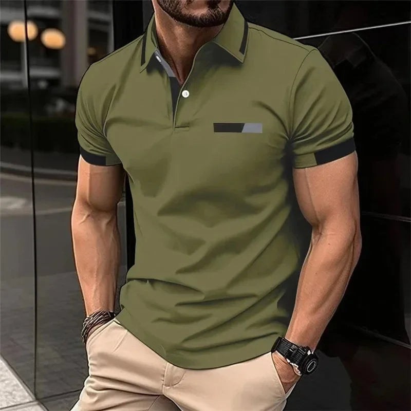 Performance Slim-Fit Polo – Stretch Comfort for Gym & Everyday