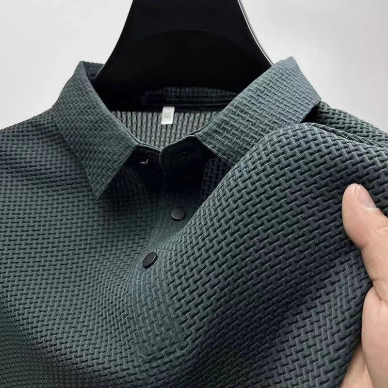 Short-Sleeve Business Casual Polo – Breathable Summer