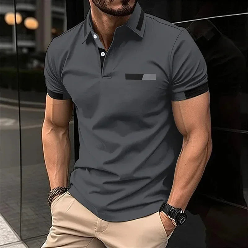 Performance Slim-Fit Polo – Stretch Comfort for Gym & Everyday