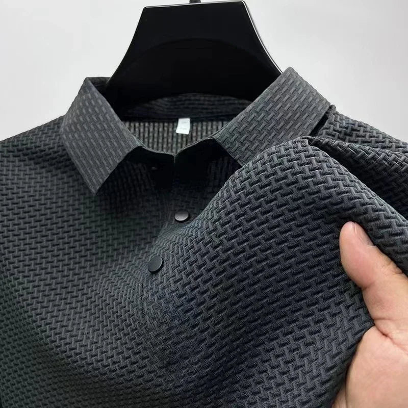 Short-Sleeve Business Casual Polo – Breathable Summer