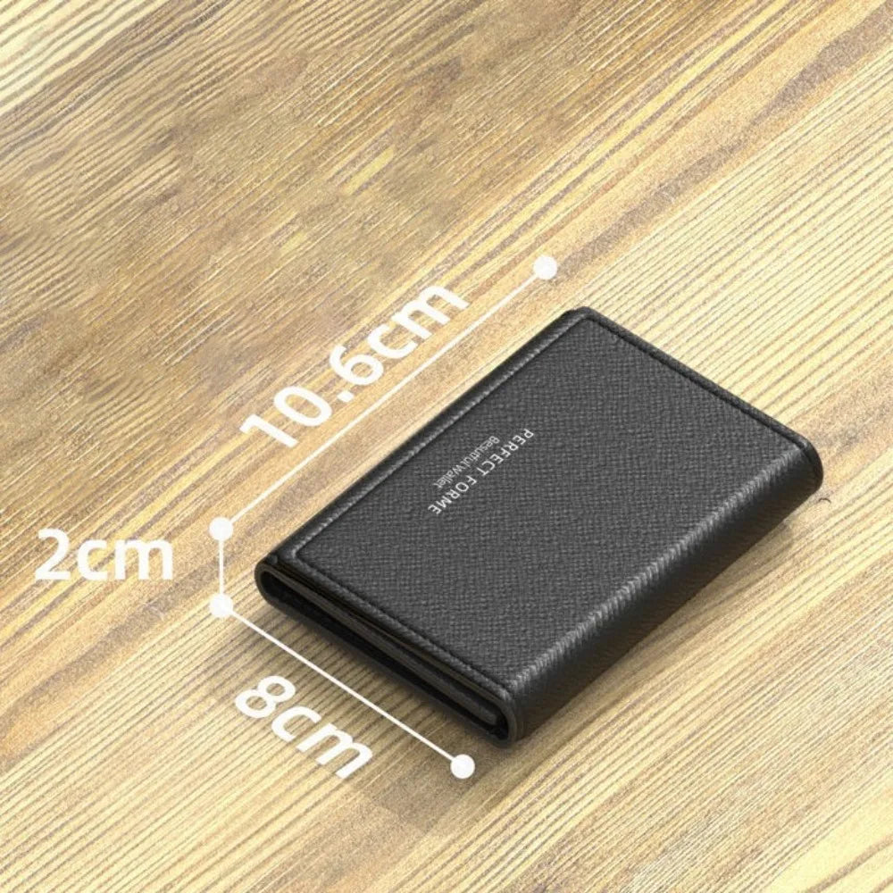 Men's Leather Wallet – Slim with Multiple Compartments