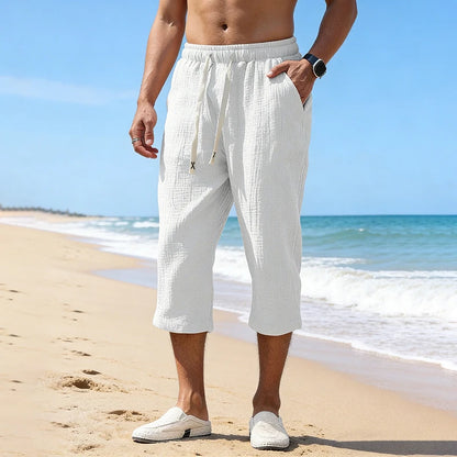 Men's Linen Capri Pants – Lightweight and Cool for Summer