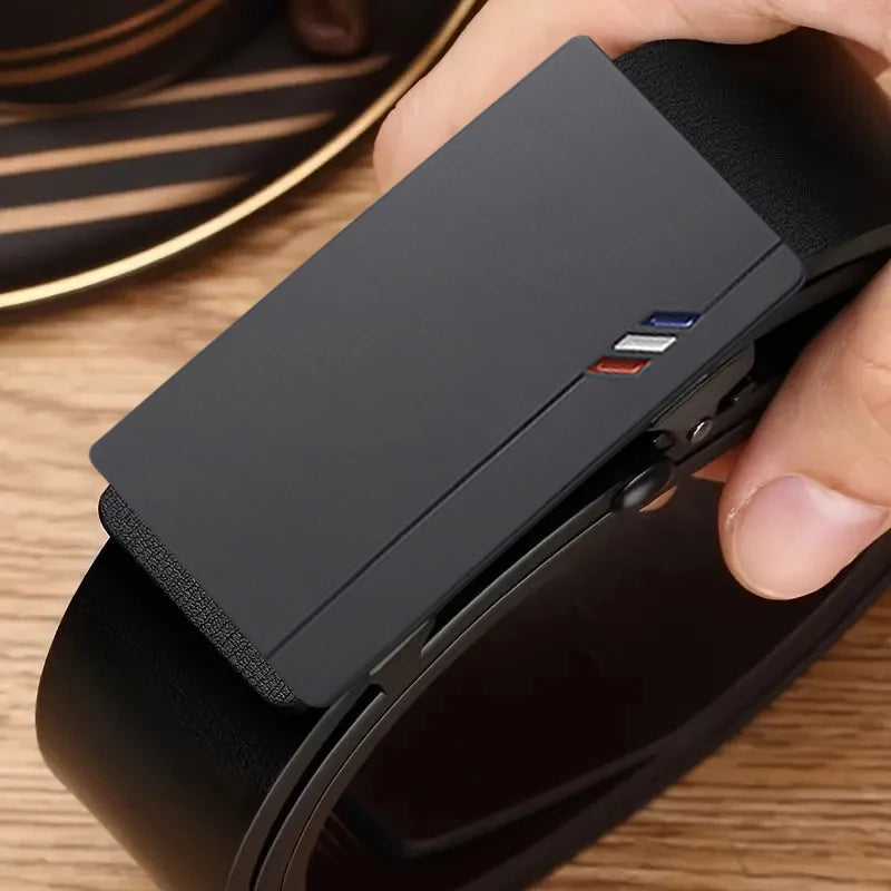 Men's Belt with Automatic Buckle – Premium PU Leather