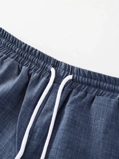 Linen and Cotton Summer Set – Shirt + Shorts
