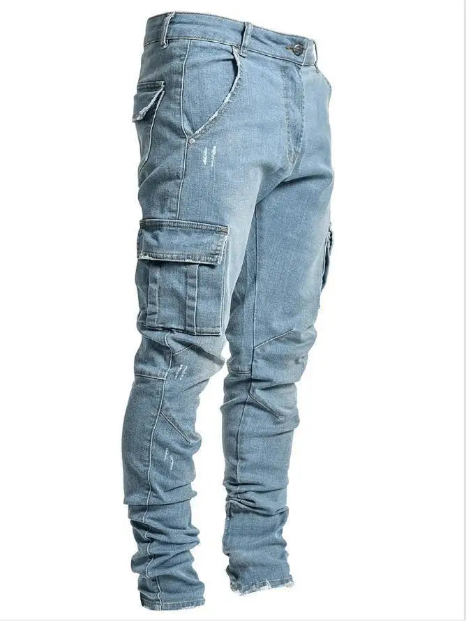 Multi-Pocket Cargo Jeans – Urban Style